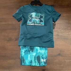 NWT Under Armour 2T matching set shorts Tshirt
